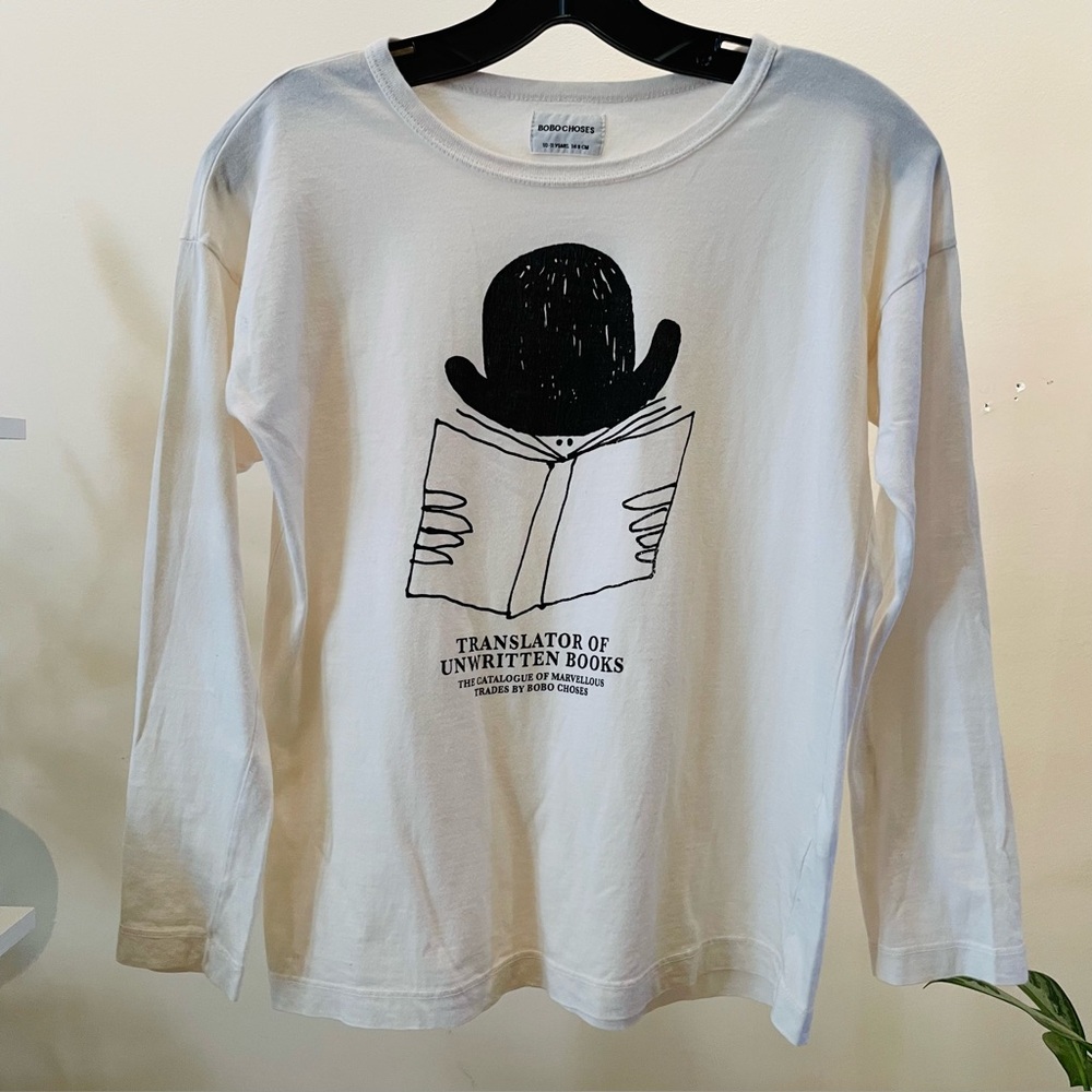 Bobo Choses White Long Sleeve Kids Shirt with Graphic Print